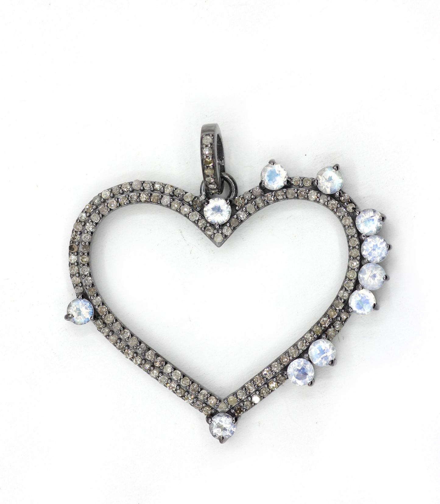 Heart Pave Diamond Pendant