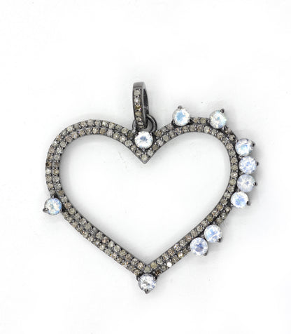 Heart Pave Diamond Pendant