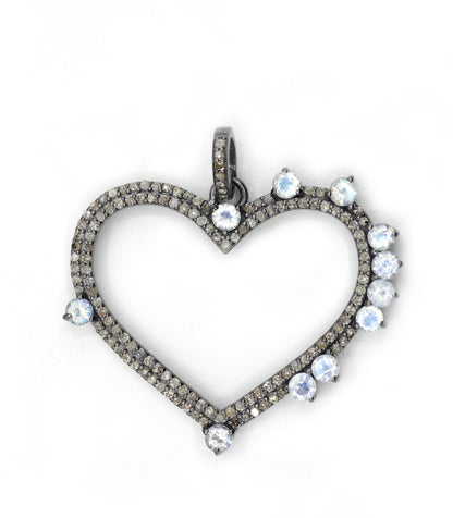 Heart Pave Diamond Pendant