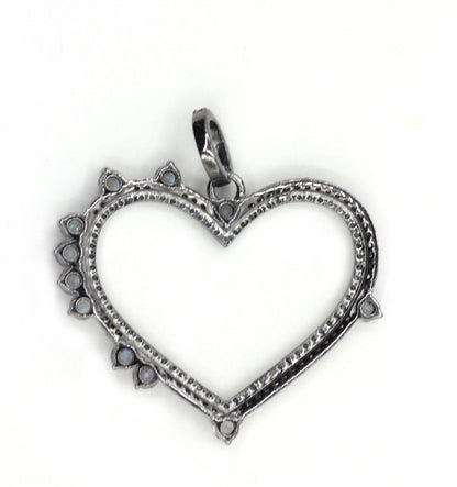 Heart Pave Diamond Pendant