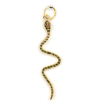 Snake 14k Solid Gold Diamond Pendants.