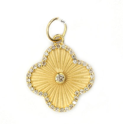 14k Solid Gold Diamond Pendants.