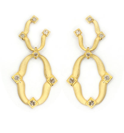 14k Solid Gold Diamond Earring