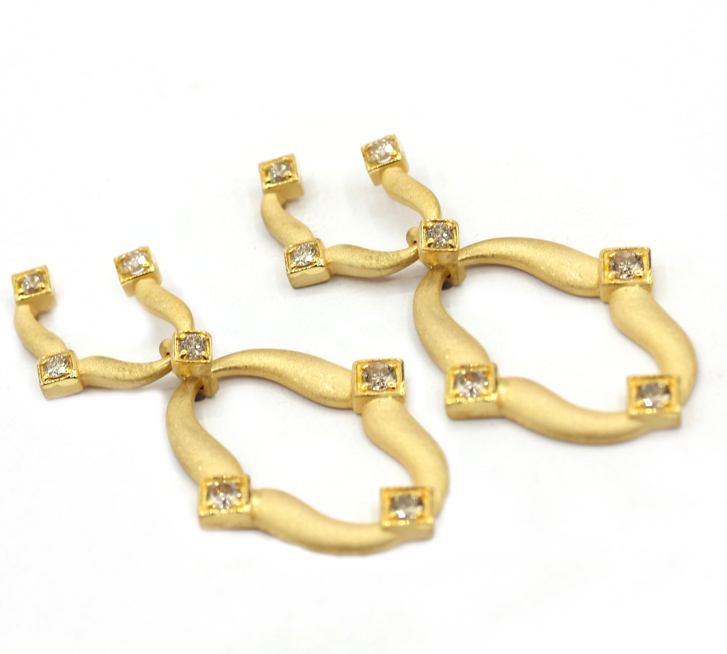 14k Solid Gold Diamond Earring