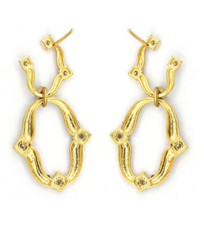 14k Solid Gold Diamond Earring