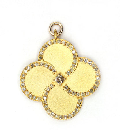 14k Solid Gold Diamond Pendants.