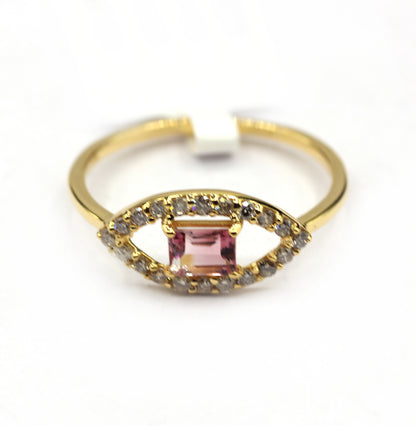 Evil Eye 14k Solid Gold Diamond Rings..