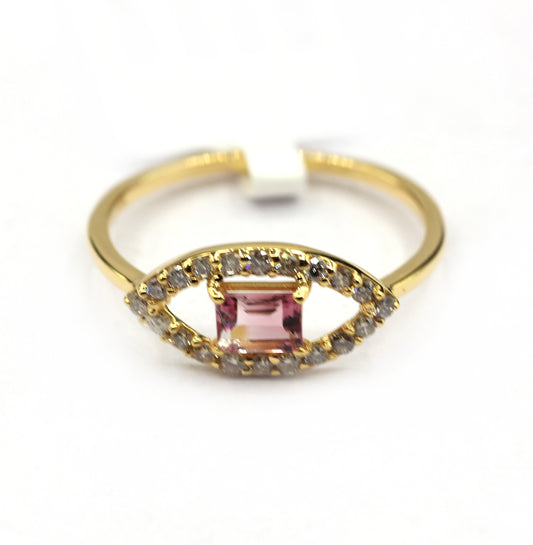 Evil Eye 14k Solid Gold Diamond Rings..