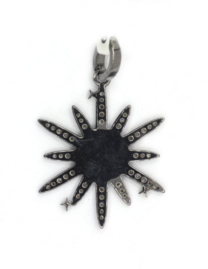 Star Silver Pave Diamond Pendant