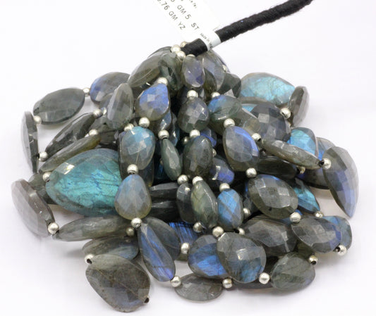 Labradorite faceted nugget Beads