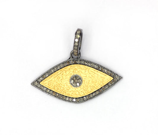 Evil Eye Pave Diamond Pendant