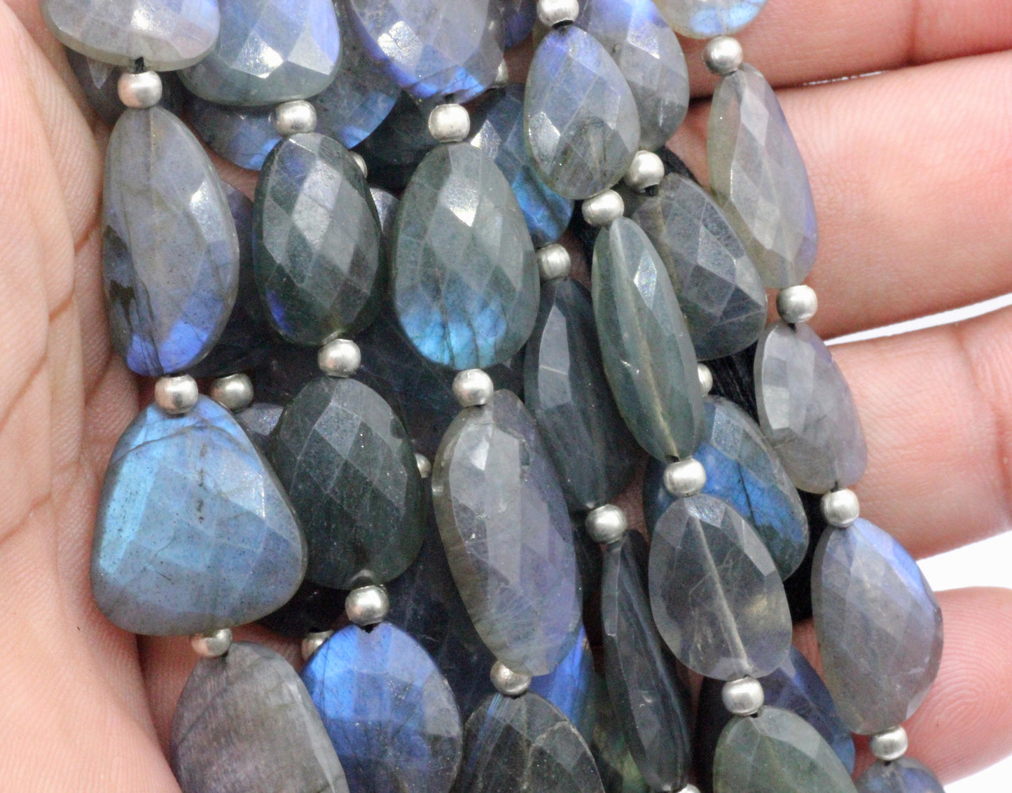 Labradorite faceted nugget Beads