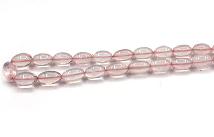 Quartz, Rose Quartz Beads Smooth Oval Genuine Natural Rose Quartz Gemstone Beads