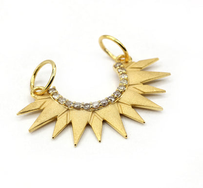 14k Solid Gold Diamond Pendants.