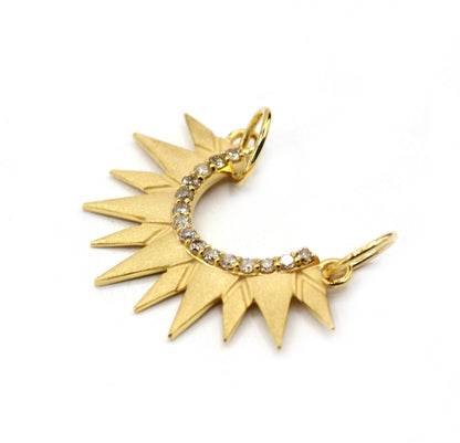 14k Solid Gold Diamond Pendants.
