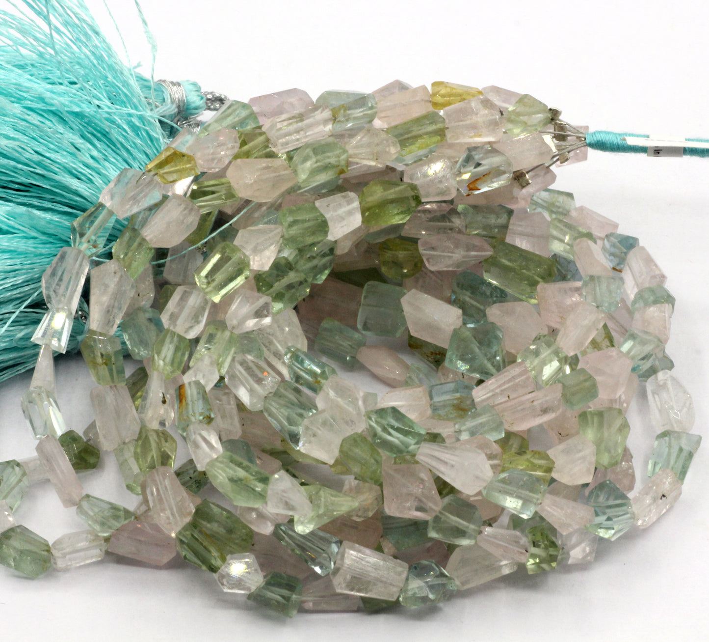 Aquamarine Beads Faceted Nuggets