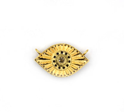 Evil Eye 14k Solid Gold Diamond Pendants.