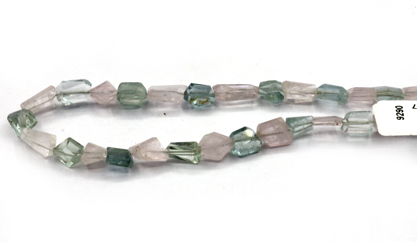 Aquamarine Beads Faceted Nuggets