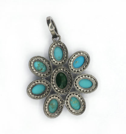 Flower Pave Diamond Pendant