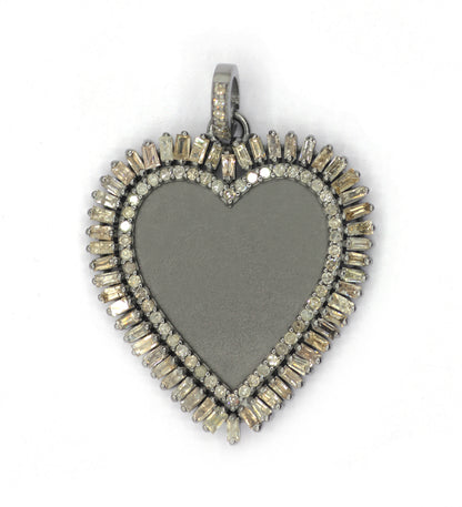 Heart Pave Diamond Pendant