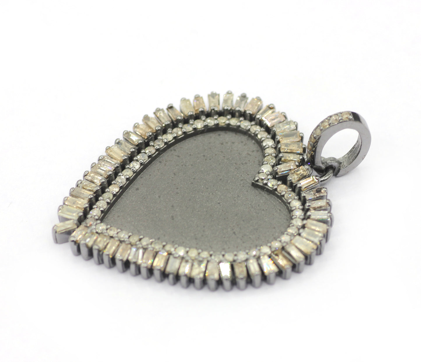 Heart Pave Diamond Pendant