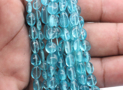 Apatite Smooth Nuggets Bead. Size 6x9 mm