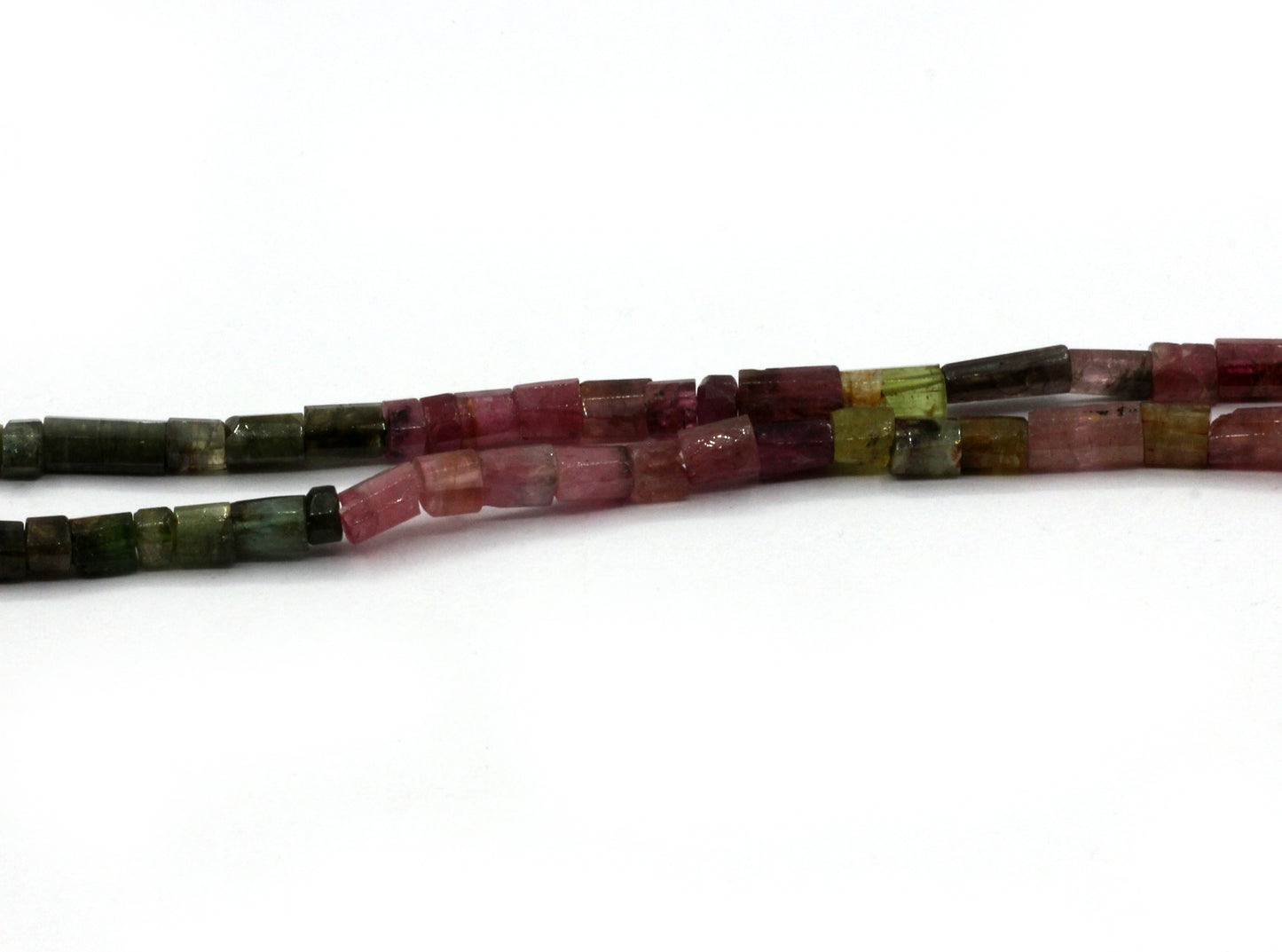 Tourmaline, Multi Tourmaline Beads Faceted Tube