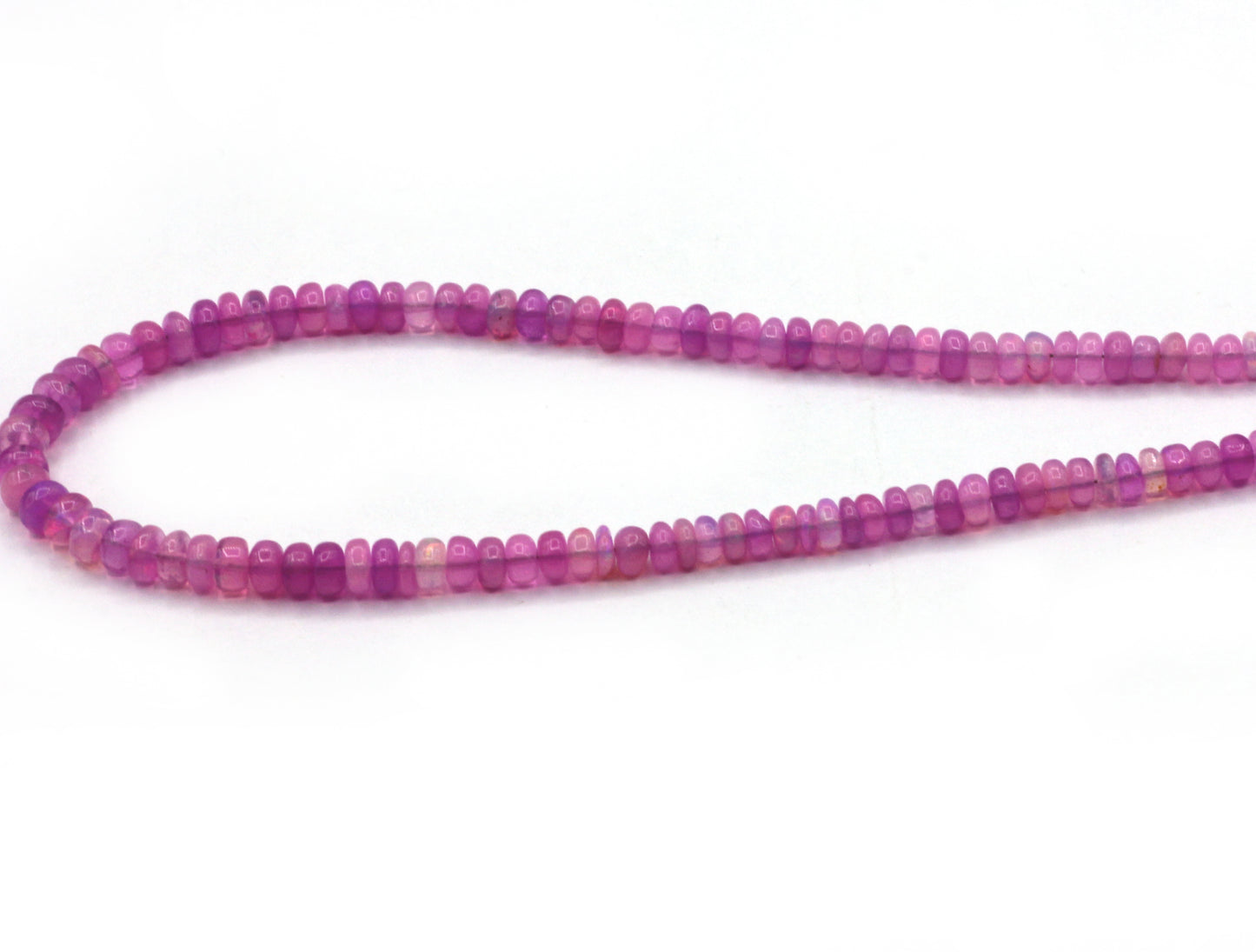 Opal, Pink Opal Beads Smooth, Dyed Color,  Size 4 mm, Natural Opal, Coated Dyed Color