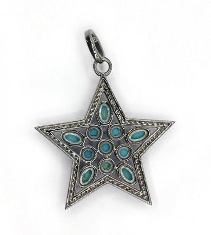 Star Pave Diamond Pendant