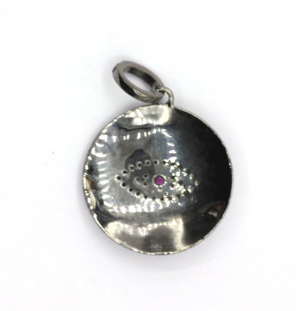 Evil Eye Pave Diamond Pendant