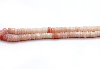 Opal, Pink Opal Faceted Heshi, Faceted Donut, Faceted Tyre