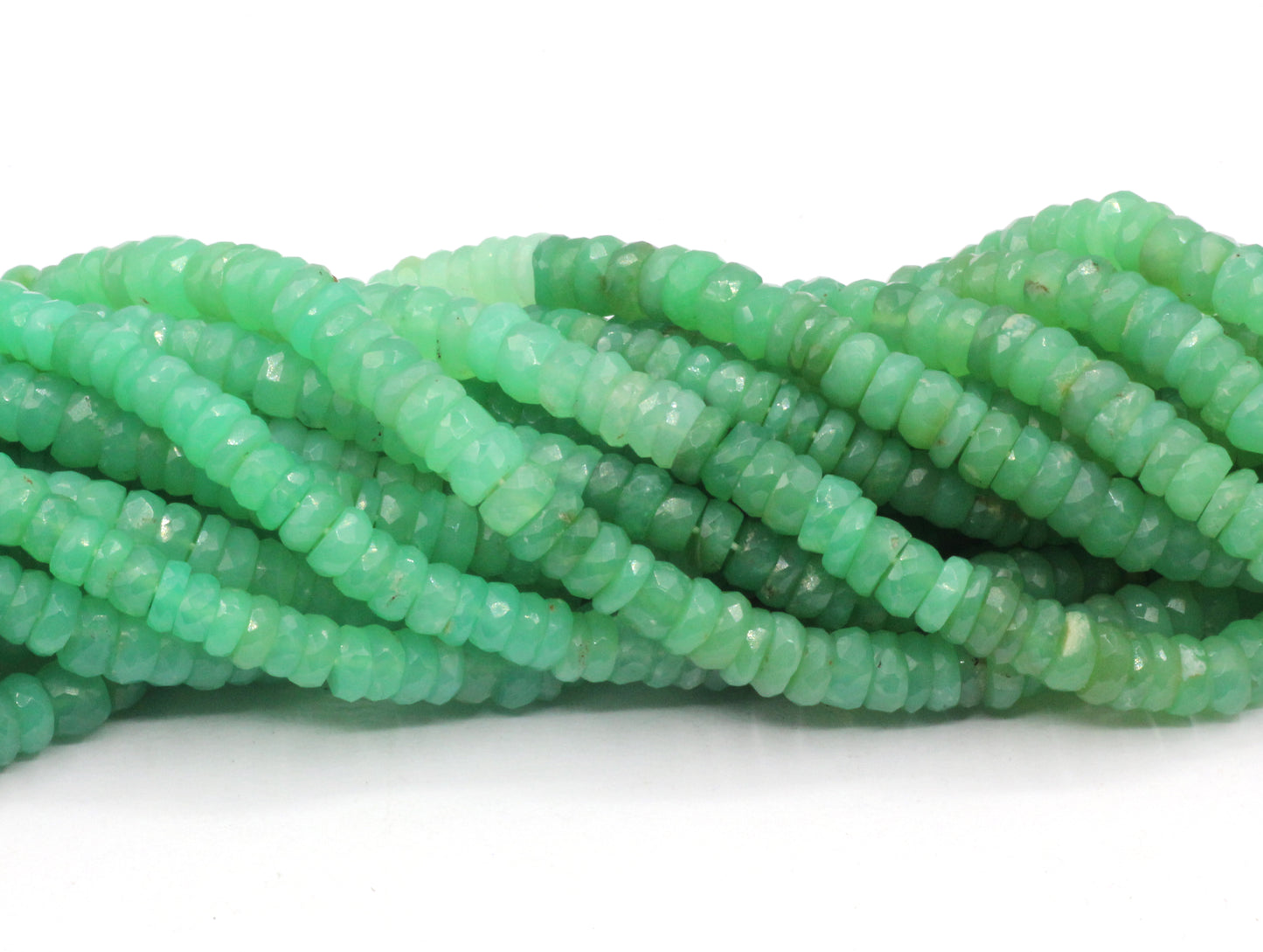 Chrysoprase Faceted Heshi, Faceted Donut, Faceted Tyre