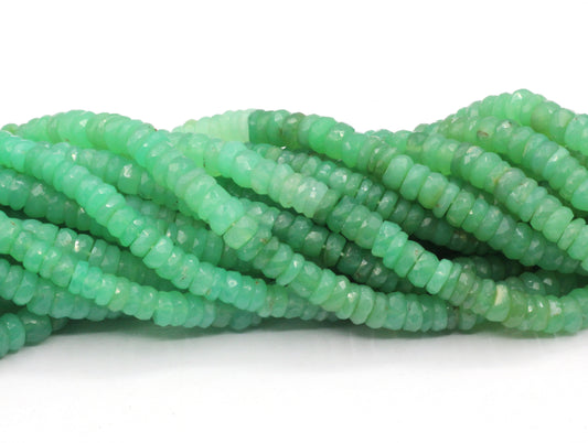 Chrysoprase Faceted Heshi, Faceted Donut, Faceted Tyre
