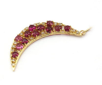 Moon 14k Solid Gold Diamond Pendants.