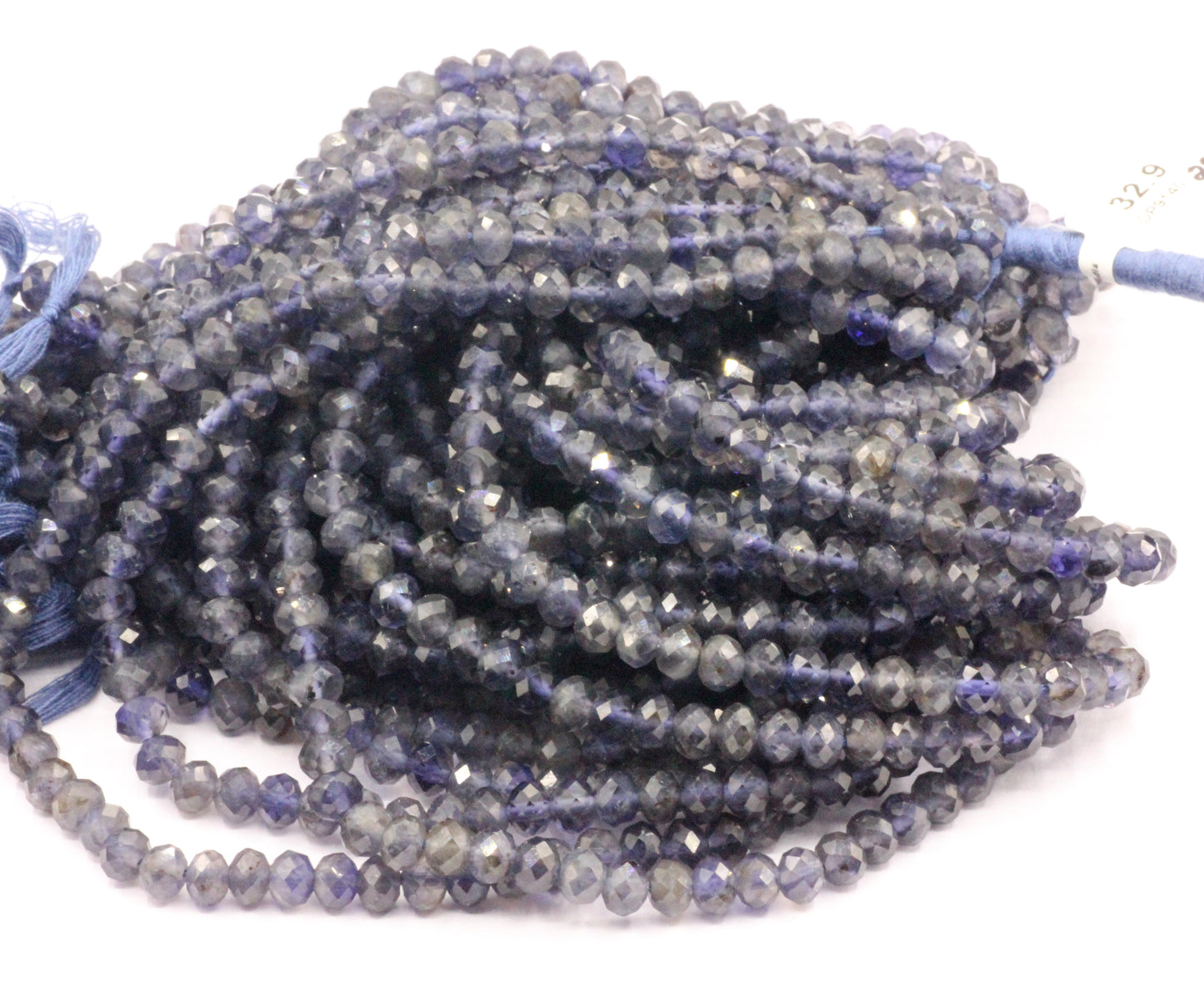 Iolite Beads Faceted 5mm to 6mm Rondelle