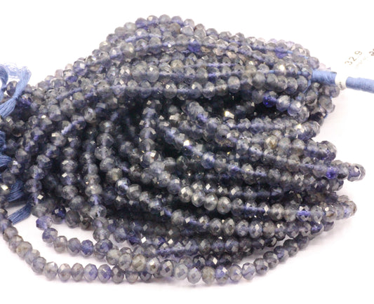 Iolite Beads Faceted 5mm to 6mm Rondelle