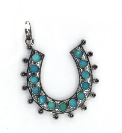 Horse shoe Pave Diamond Pendant