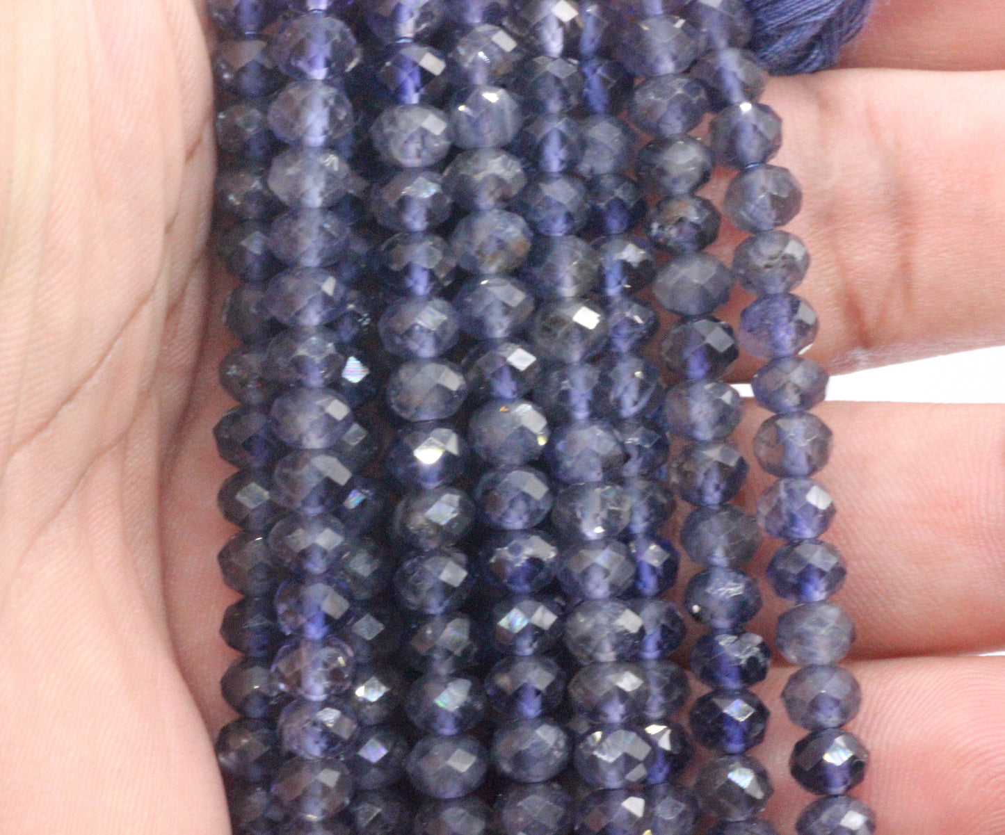 Iolite Beads Faceted 5mm to 6mm Rondelle