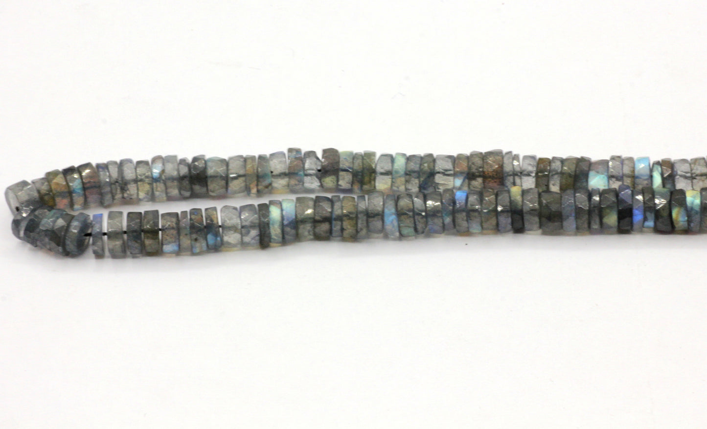 Labradorite Faceted Heshi, Faceted Donut, Faceted Tyre