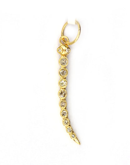 14k Solid Gold Diamond Pendants.