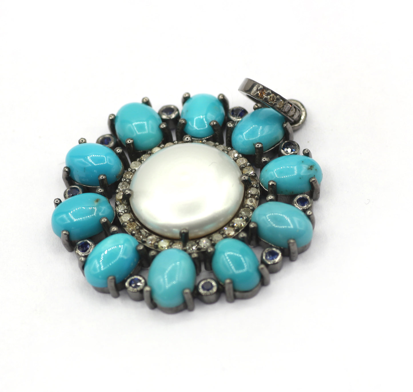 Round Pave Diamond Pendant
