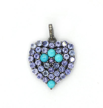 Heart Pave Diamond Pendant