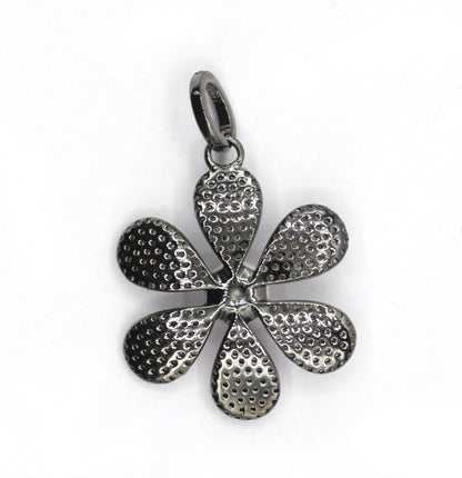 Flower Pave Diamond Pendant