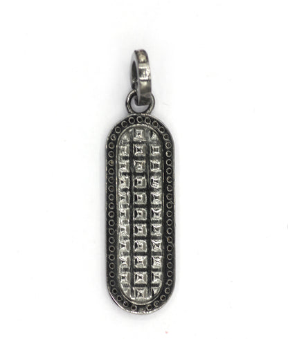 Rectangle Pave Diamond Pendant
