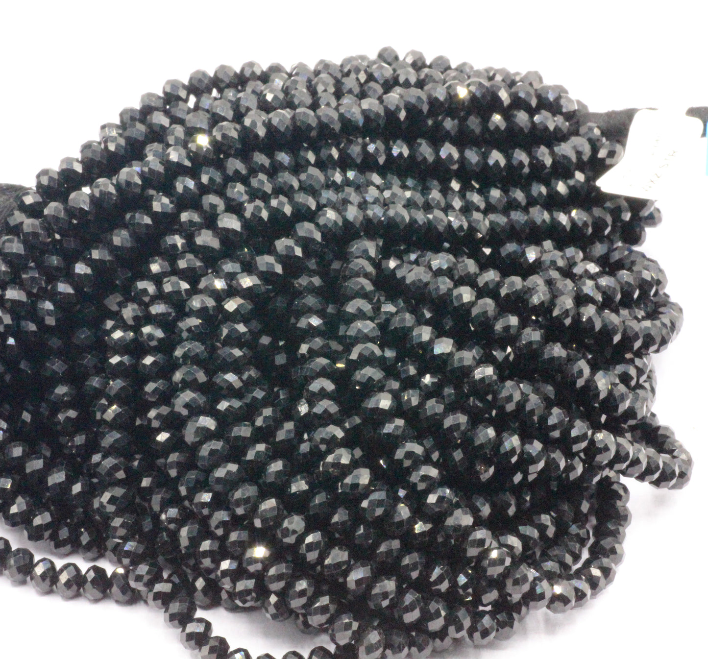 Spinel, Black Spinel  Faceted Beads