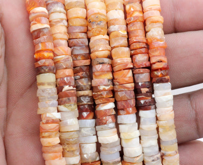 Opal, Fire Opal Faceted Heshi, Faceted Donut, Faceted Tyre