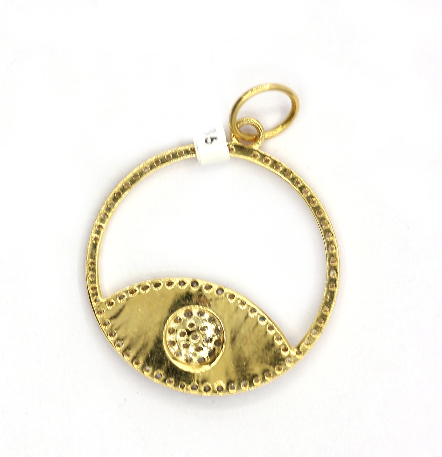 Round 14k Solid Gold Diamond Pendants.