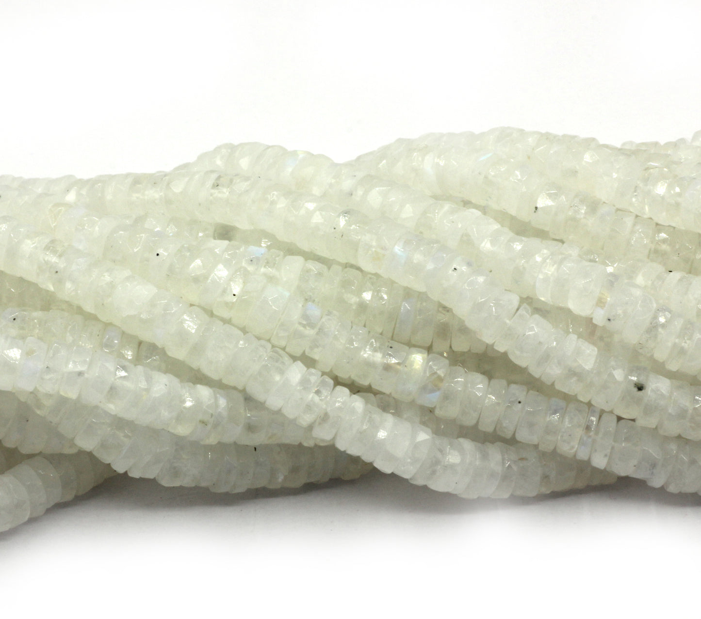 Moonstone, Rainbow Moonstone Faceted Heshi, Faceted Donut, Faceted Tyre