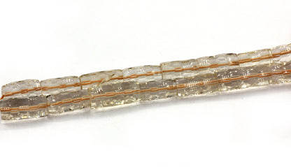 Citrine quartz Faceted Tube Beads.