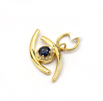 Evil Eye 14k Solid Gold Diamond Pendants.